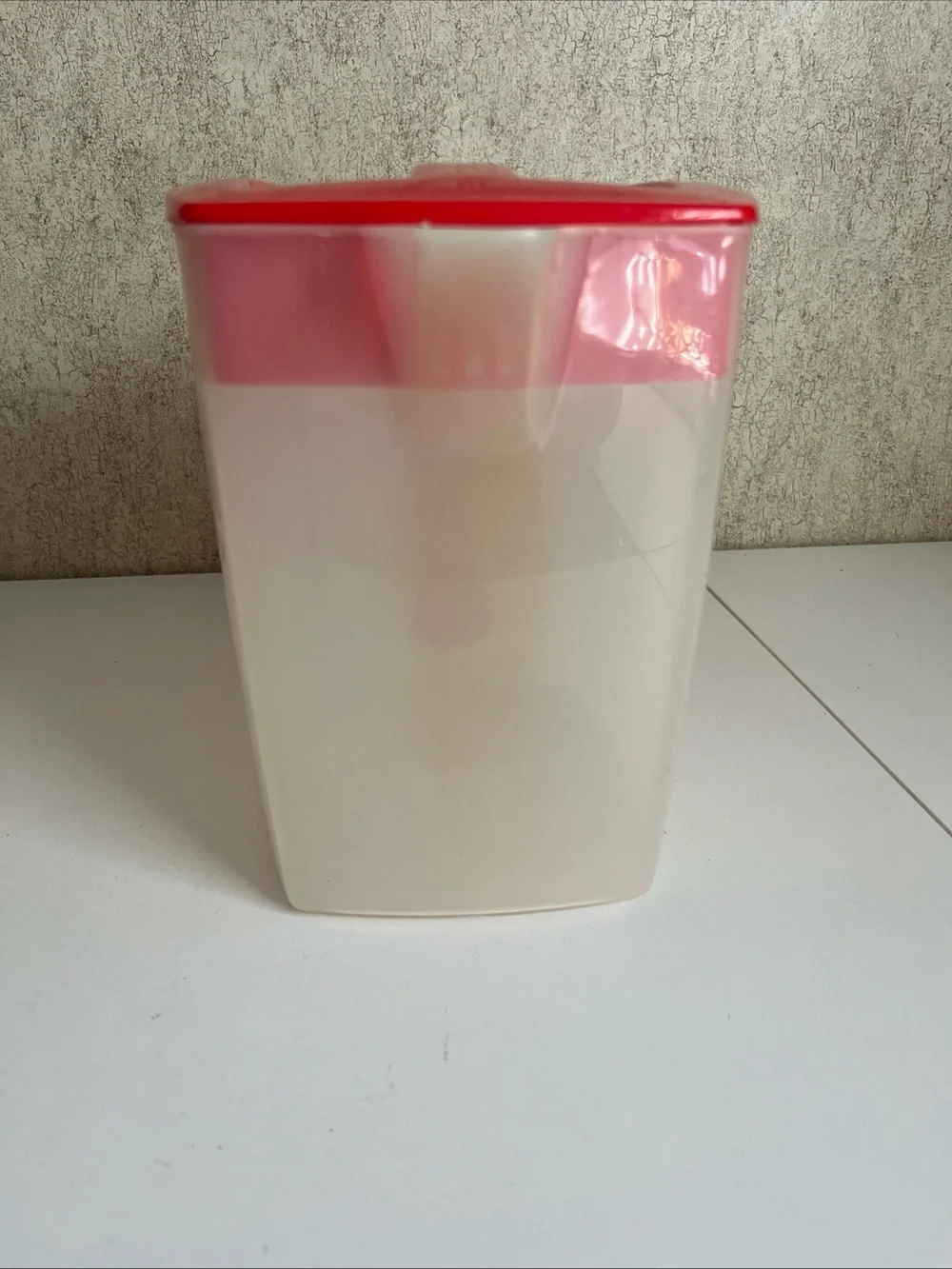 Mr Coffee Iced Tea Replacement Pitcher TM 75 Red Lid 3 Quart Square Plastic